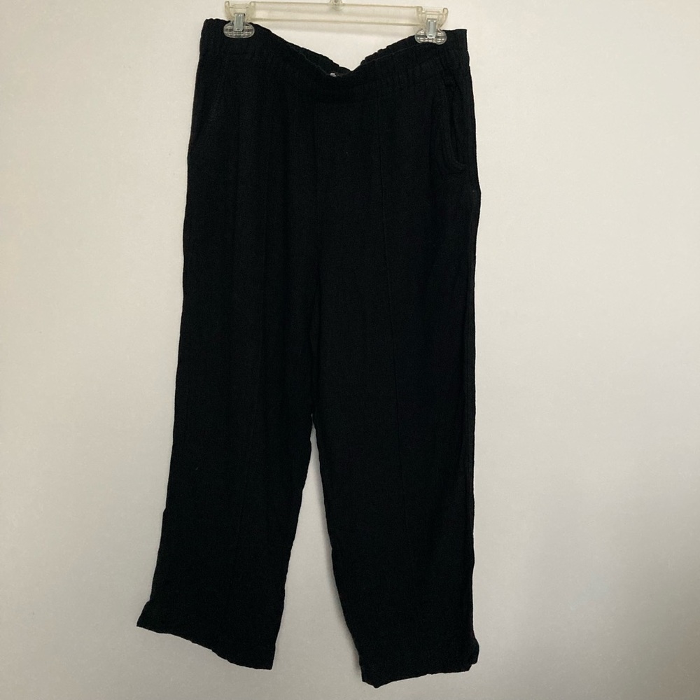 Madewell Breezewoven Pull On High Rise Loose Linen Blend Ankle Pants Size Large - Picture 4 of 8